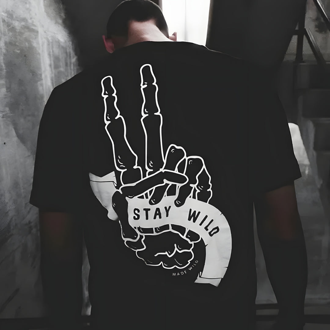 Style and Fashion Graphic Cotton T-shirt For Biker