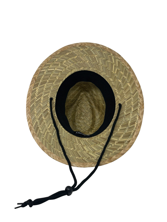 Just Straw Fedora Style Lifeguard Beach Small Brim Hat