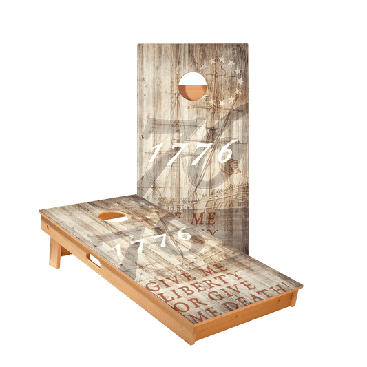 1776 Tan Star Cornhole Boards