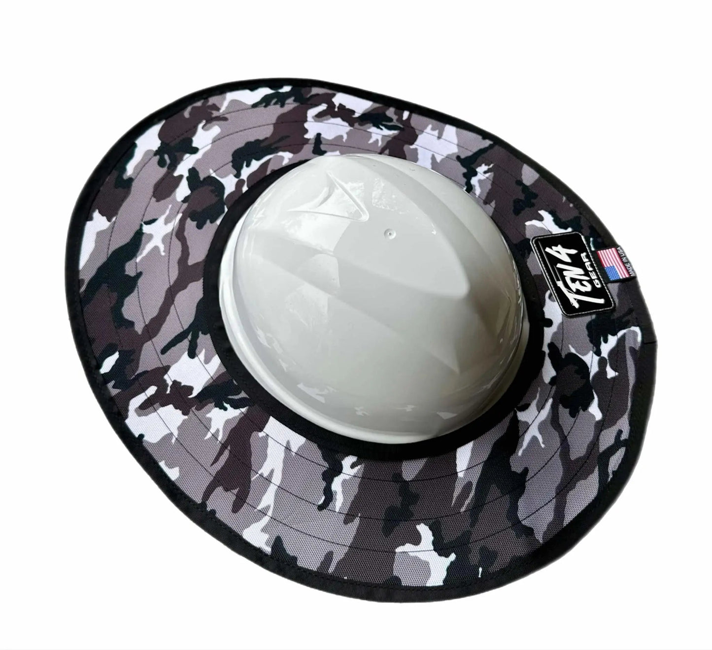 Urban Camo Hard Hat Sun Shade Visor – Water-Resistant Worksite Visor for Full Brim & Kask Hard Hats