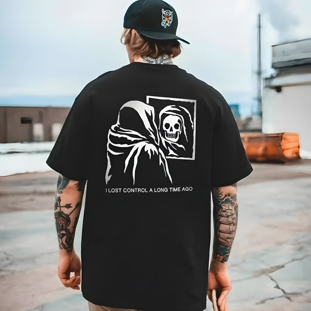 Style and Fashion Graphic Cotton T-shirt For Biker