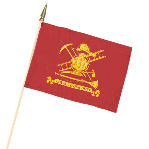 Mounted Firefighter Grave Marker Flag 12"x18"