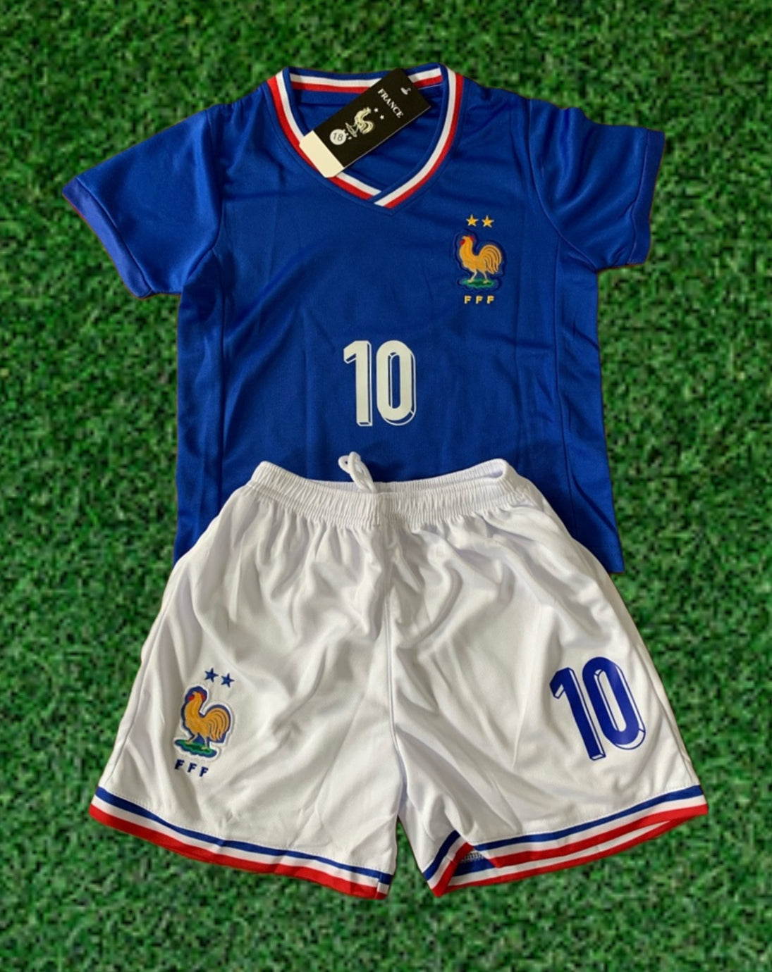 Kylian Mbappe Kids France Soccer Jersey Set Football Youth & Toddler Sizes