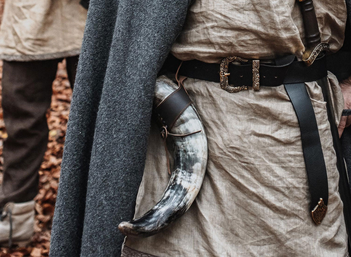 Drinking Horn with Leather Holster | "The Journeyman"