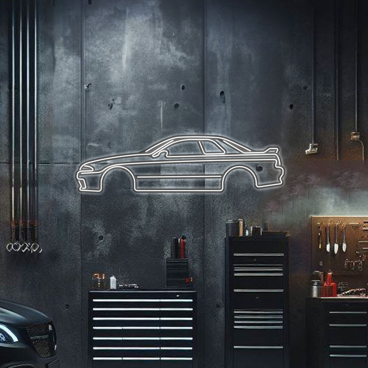 Skyline GT-R R32 Metal Neon Car Wall Art - MTN0035