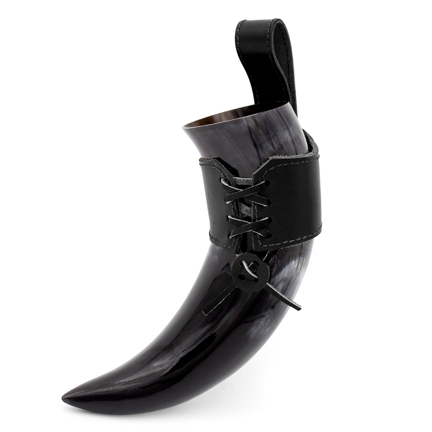 Drinking Horn with Leather Holster | "The Journeyman"
