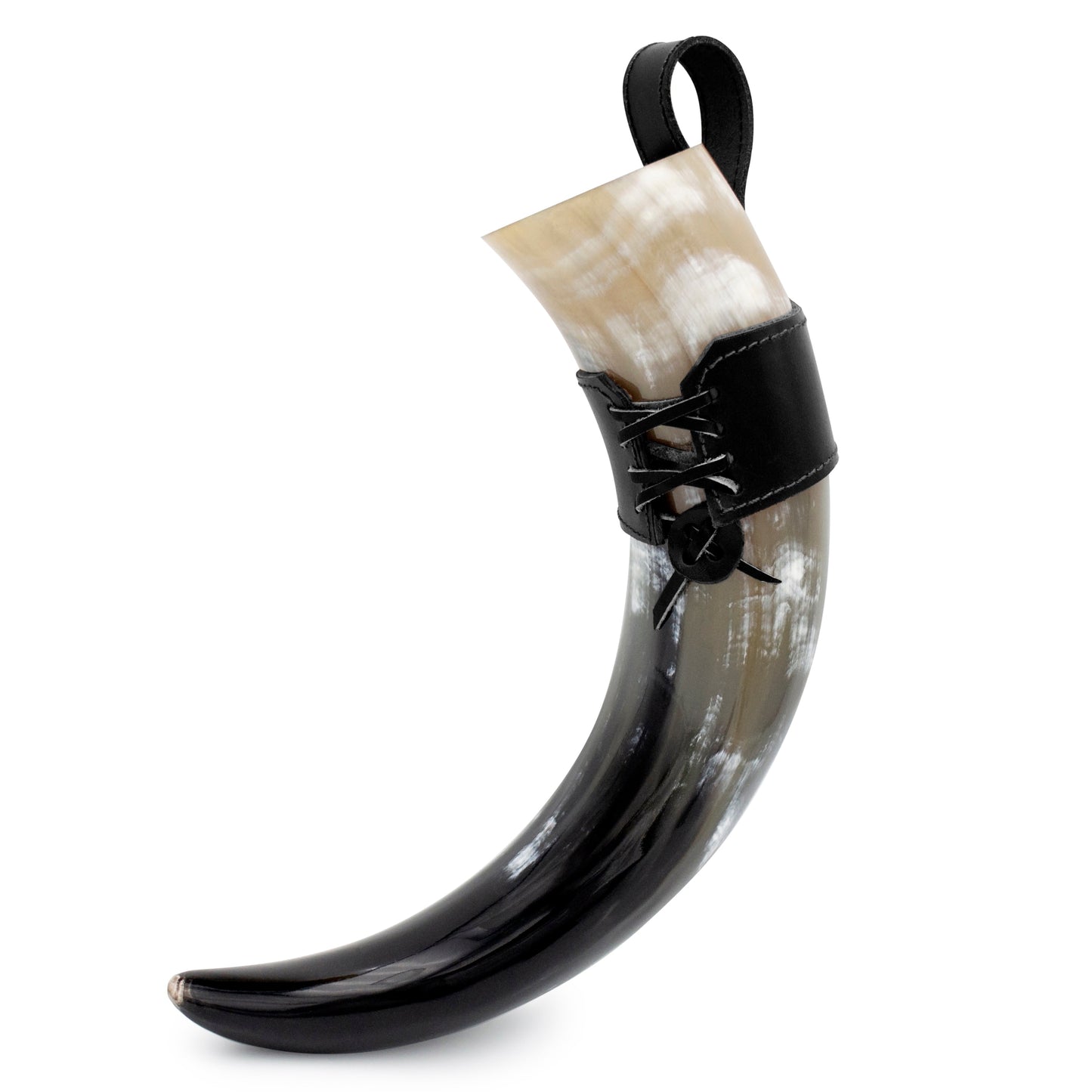Drinking Horn with Leather Holster | "The Journeyman"