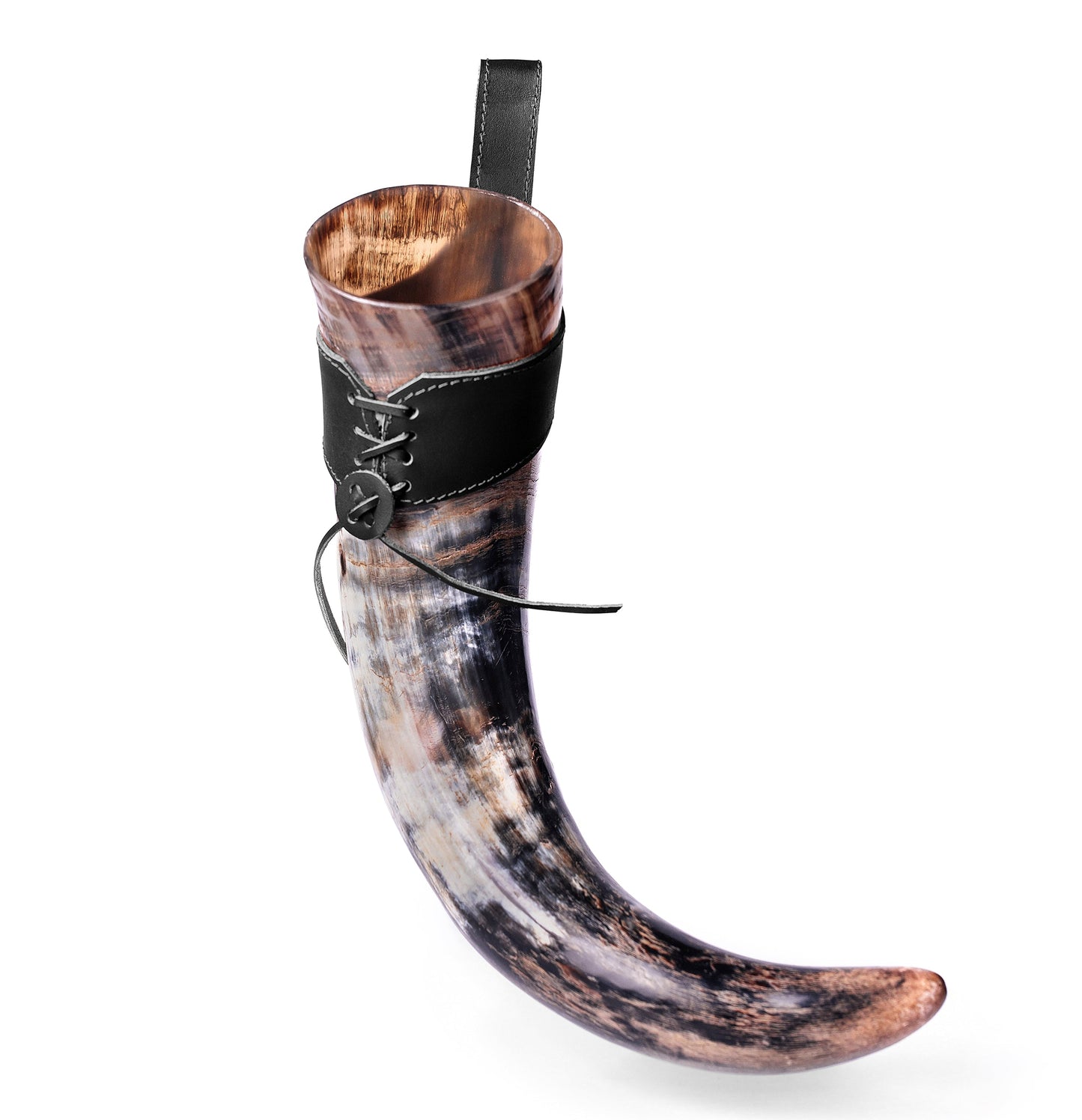 Drinking Horn with Leather Holster | "The Journeyman"
