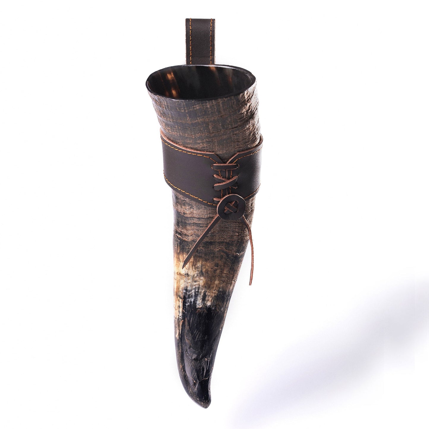 Drinking Horn with Leather Holster | "The Journeyman"