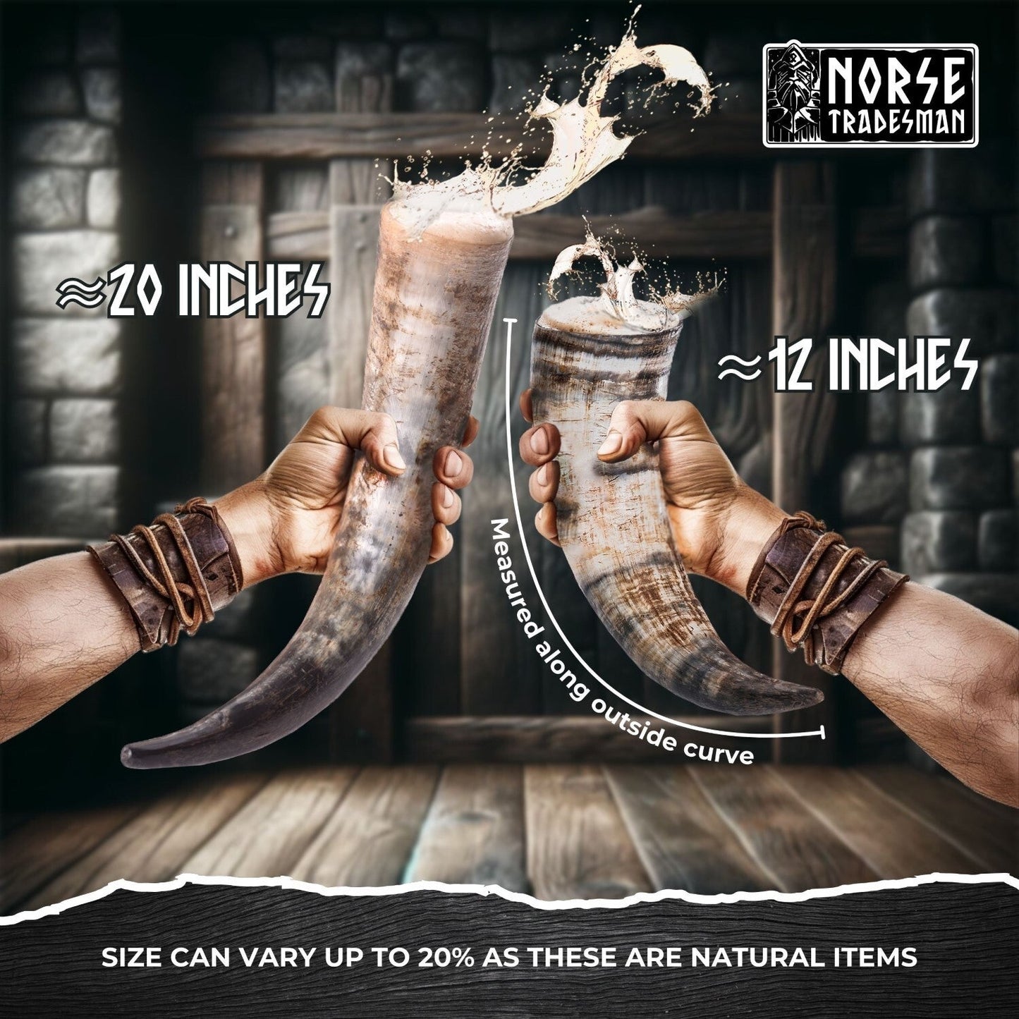 Drinking Horn with Leather Holster | "The Journeyman"