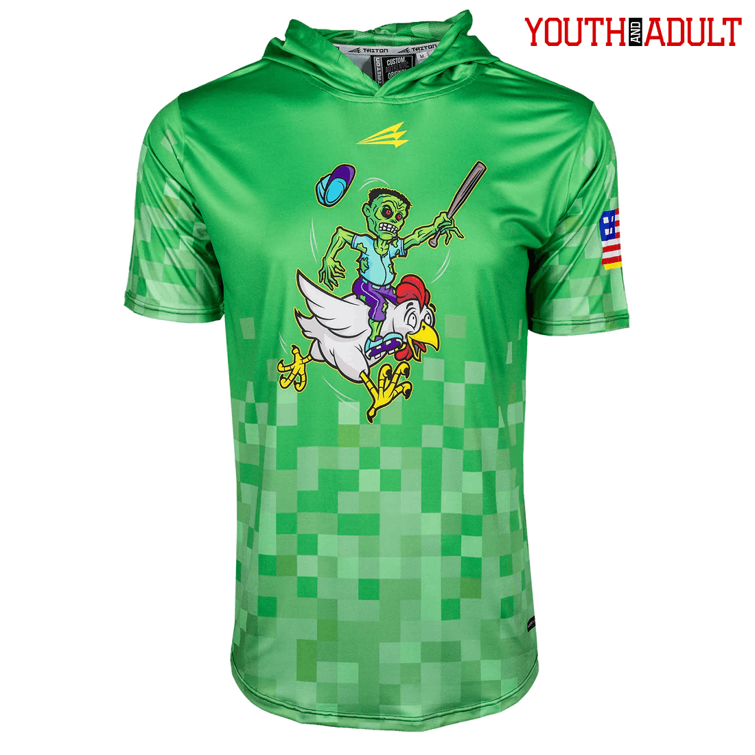 Chicken Jockeys Baseball HyperMAX Short Sleeve Hoodie