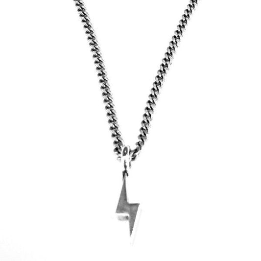 Mini Bolt Necklace - Sterling Silver Choker Charm