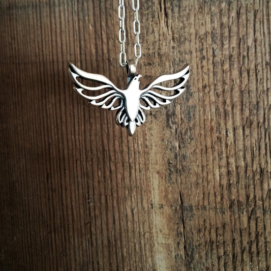 FREEDOM Soaring Eagle Necklace - Sterling Silver