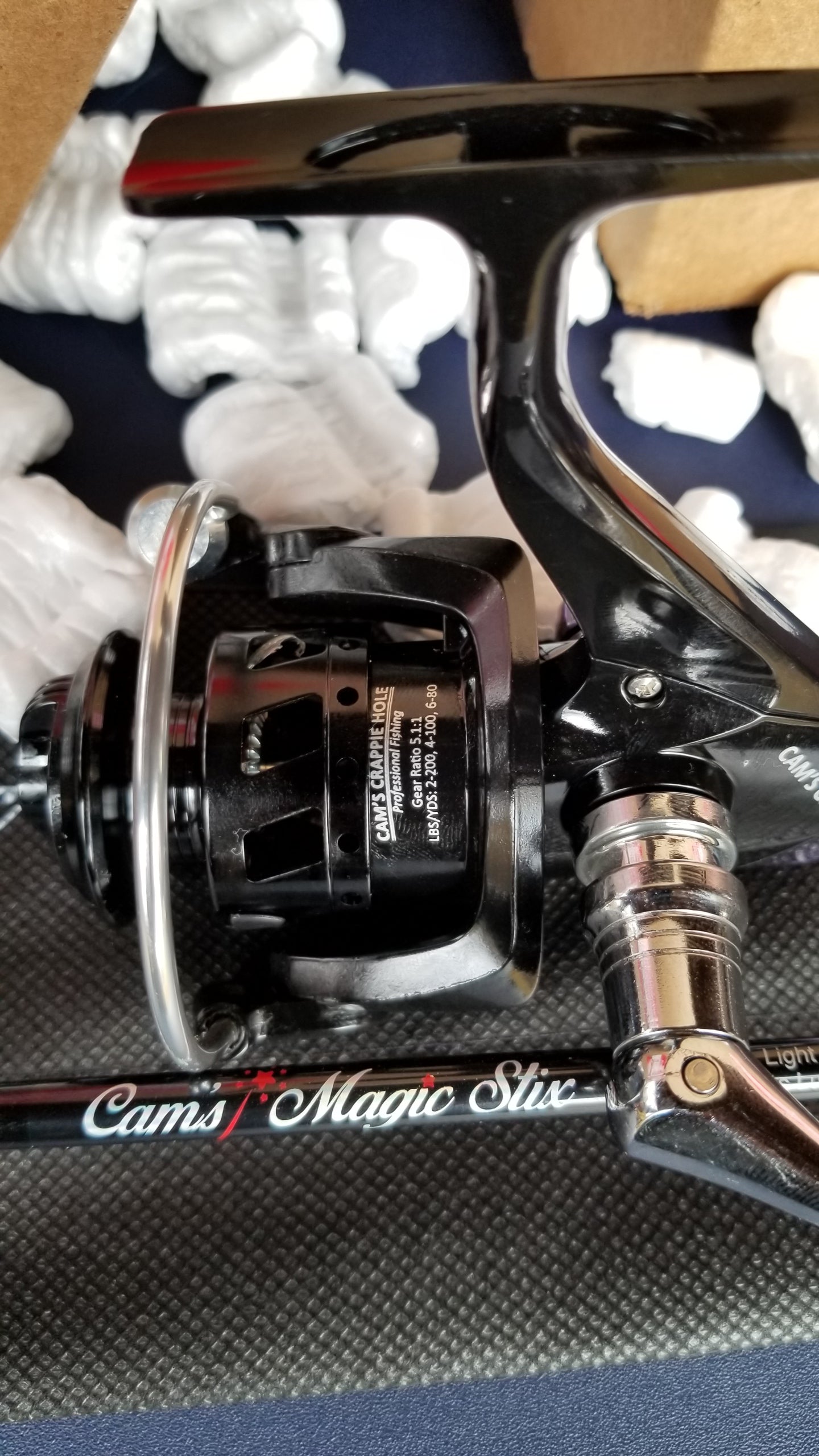 Cam's "Black Onyx" Magic Stik (10+1) BB 6'6 Rod and Reel Combo