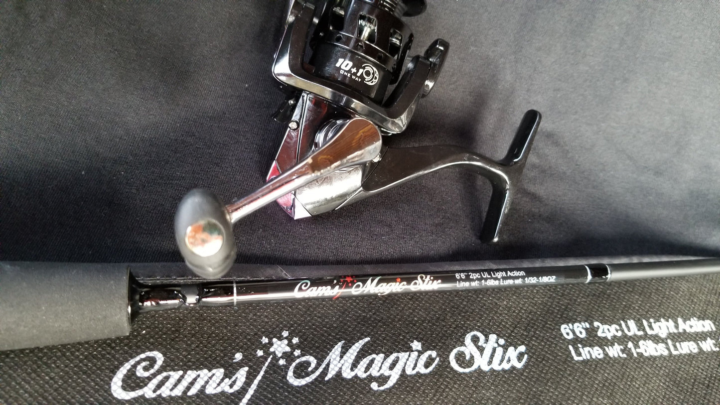 Cam's "Black Onyx" Magic Stik (10+1) BB 6'6 Rod and Reel Combo