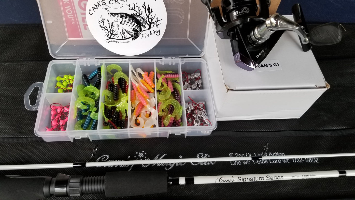 Cam's Complete Kit Signature Series "White Ghost" Titanium 6'6 Rod and Reel Kit