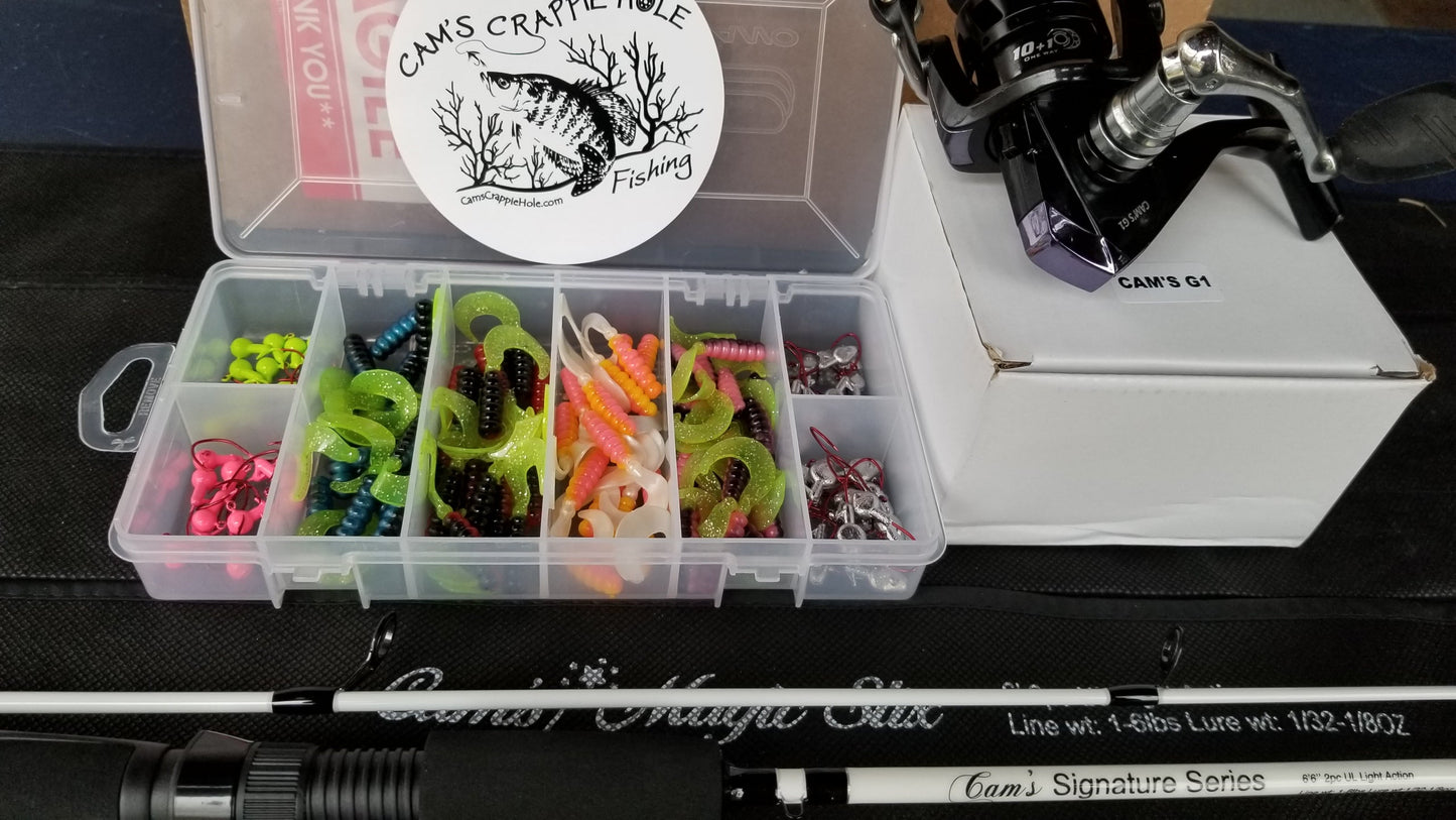 Cam's Complete Kit Signature Series "White Ghost" Titanium 6'6 Rod and Reel Kit