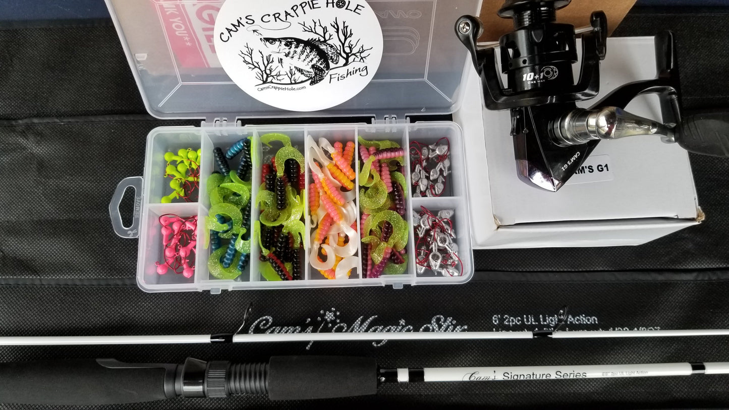 Cam's Complete Kit Signature Series "White Ghost" Titanium 6'6 Rod and Reel Kit