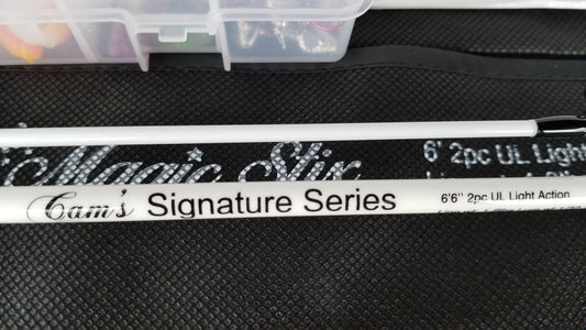 Cam's Complete Kit Signature Series "White Ghost" Titanium 6'6 Rod and Reel Kit