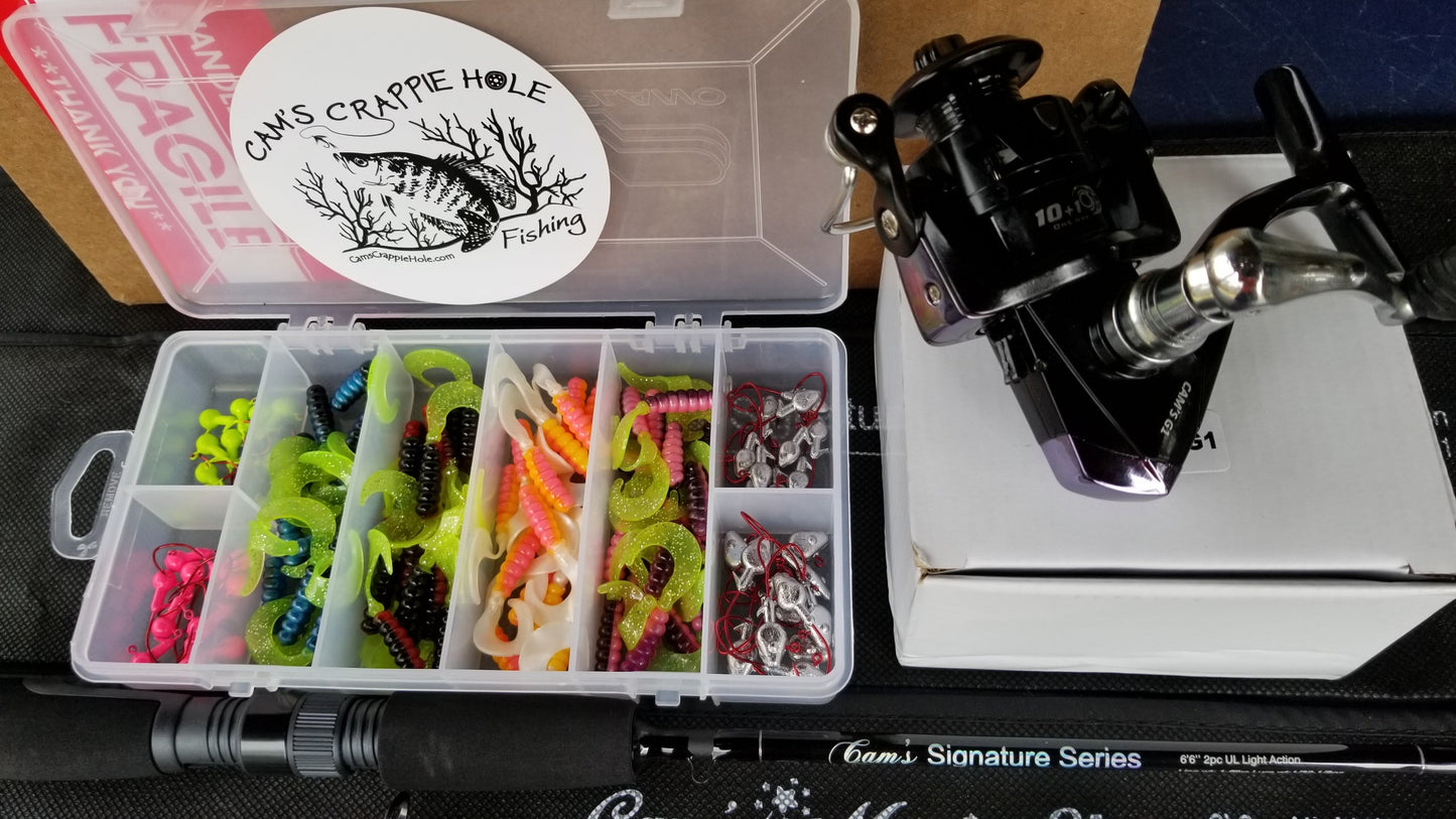 Cam's Complete Kit Signature Series "BlackedOut Titanium" 6'6 Rod and Reel Kit
