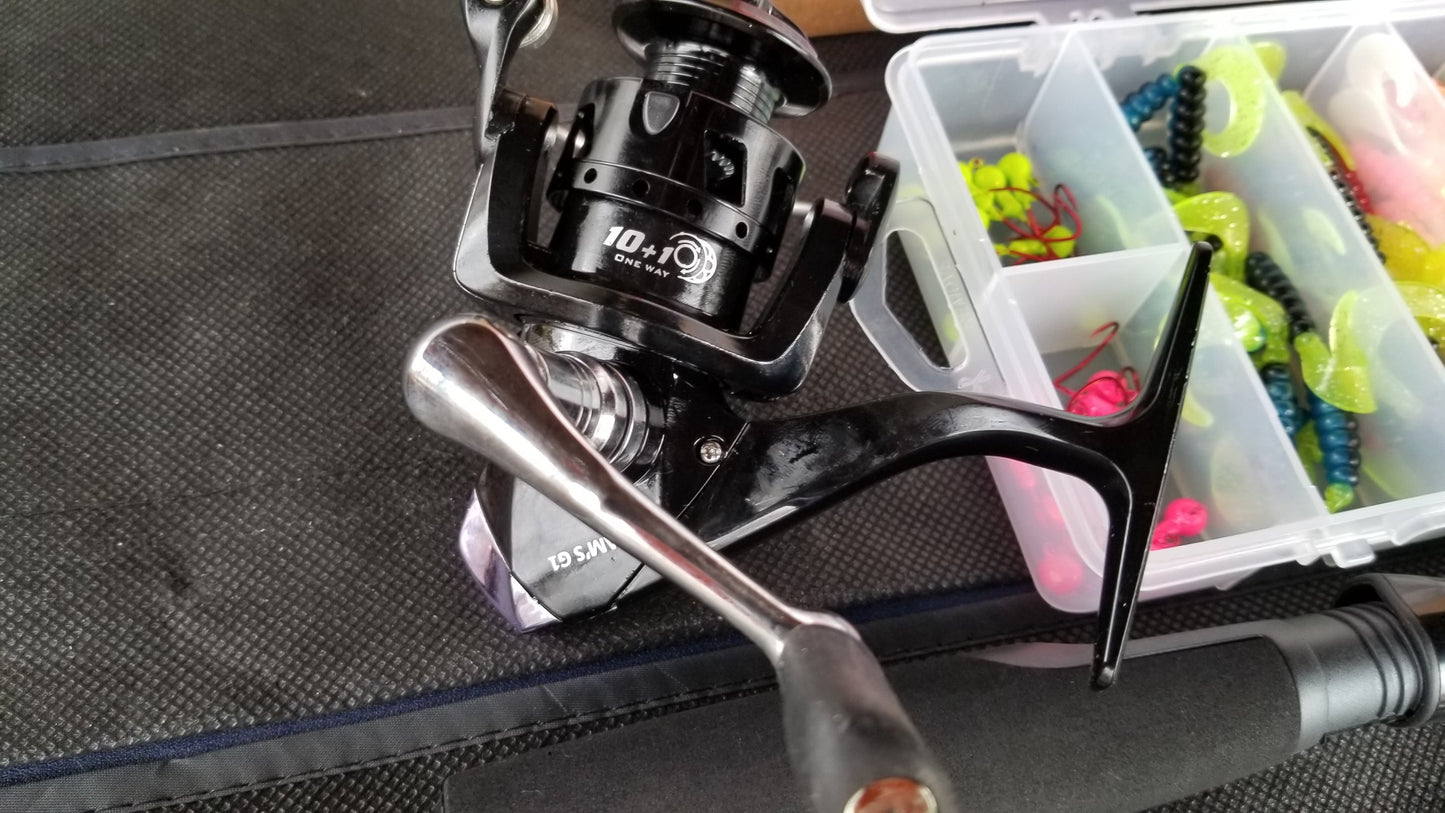 Cam's Complete Kit Signature Series "BlackedOut Titanium" 6'6 Rod and Reel Kit