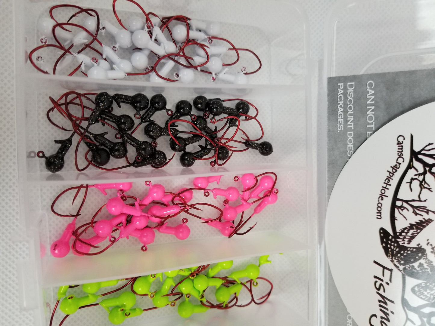 Cam's 60pc. Hand Painted Assortment "Nasty Bend Hooks" Jighead Kit