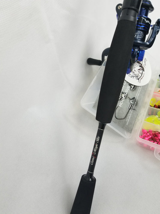 Cam's Complete 6'2" (6 BB Ball Bearing Reel) Magic Stix Curly Tail Combo  Special