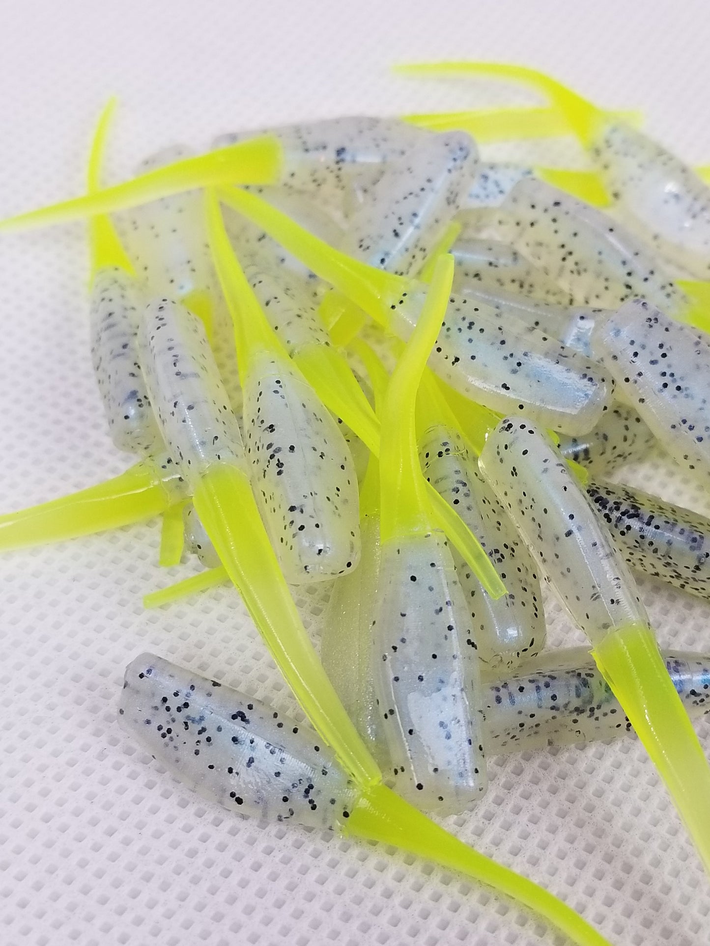 Cam's Complete All Plastic  Curly Tail & Stinger Shad [Hologram Flake] Assortment Package Kit