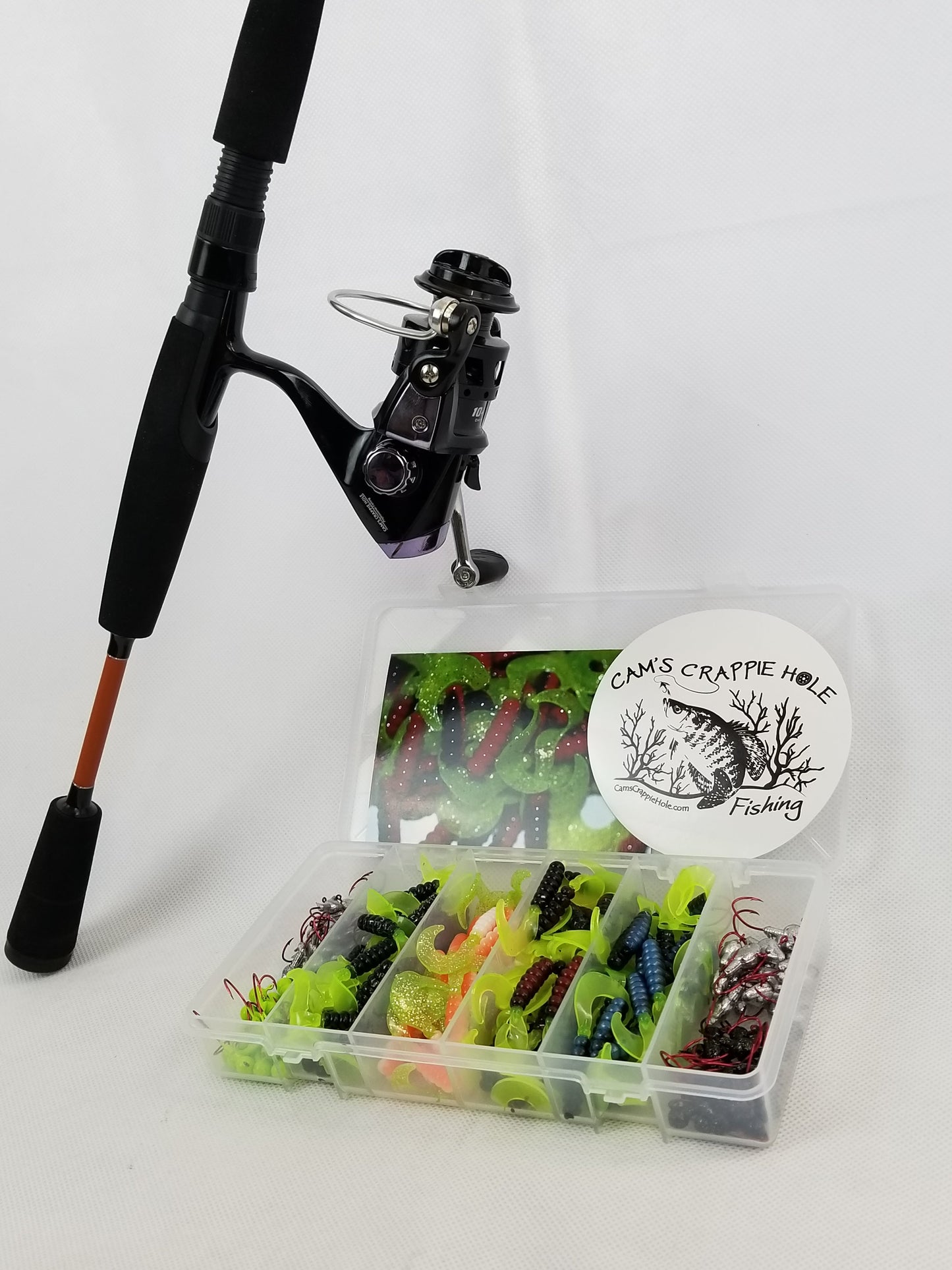 Cam's Complete 6'6" "Orange Poseidon" Titanium 10+1 (BB) Ball Bearing Reel Signature Series Curly Tail Combo  Special