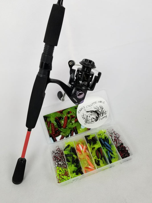 Cam's Complete 6'6" "Matrix Red" Titanium 10+1 (BB) Ball Bearing Reel Signature Series Curly Tail Combo  Special