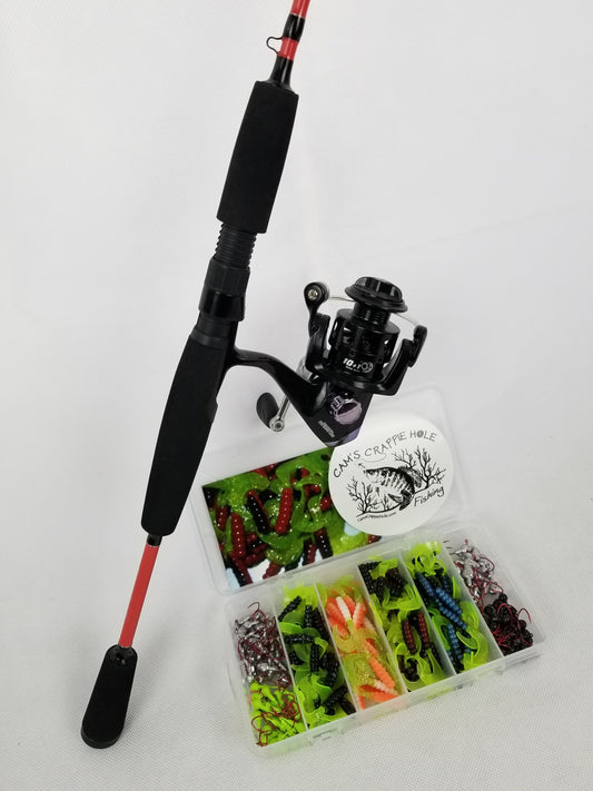 Cam's Complete 6'6" "Matrix Red" Titanium 10+1 (BB) Ball Bearing Reel Signature Series Curly Tail Combo  Special