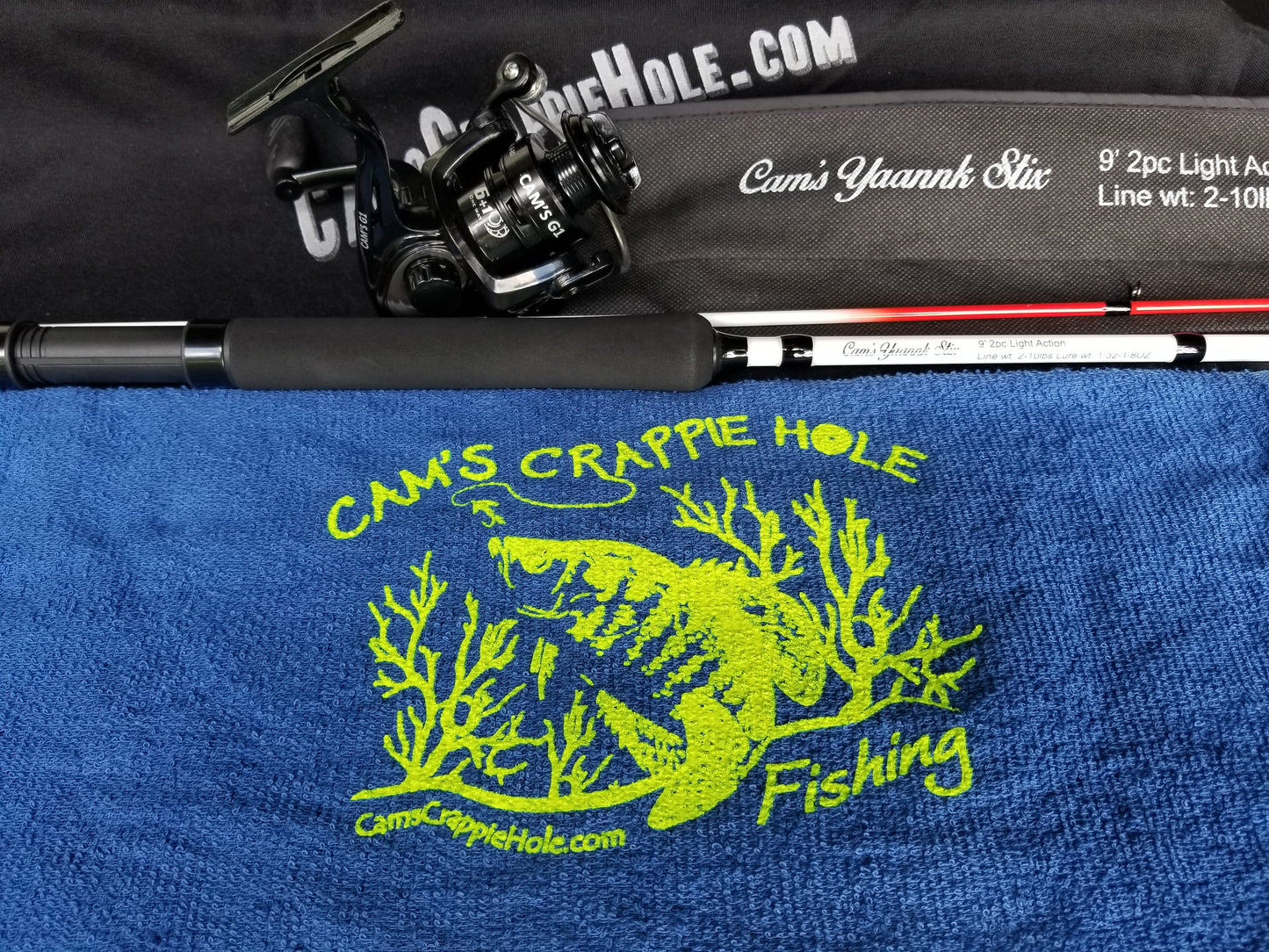 Cam's 9ft. 2pc. Yaannk Stik + 9 (BB) Cam's Xtralite Reel