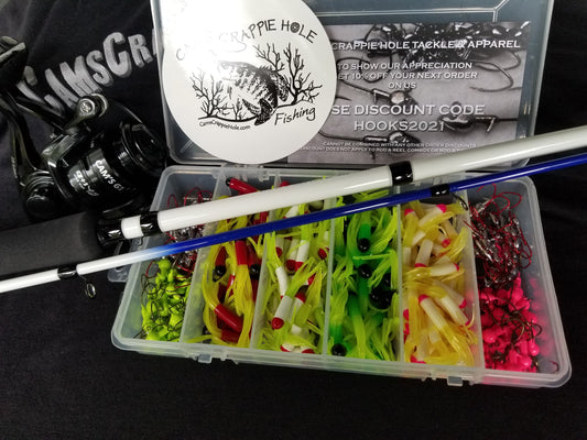 Cam's 10ft Yaannk Stick Combo Rod and Reel Tri-Color Tube Kit