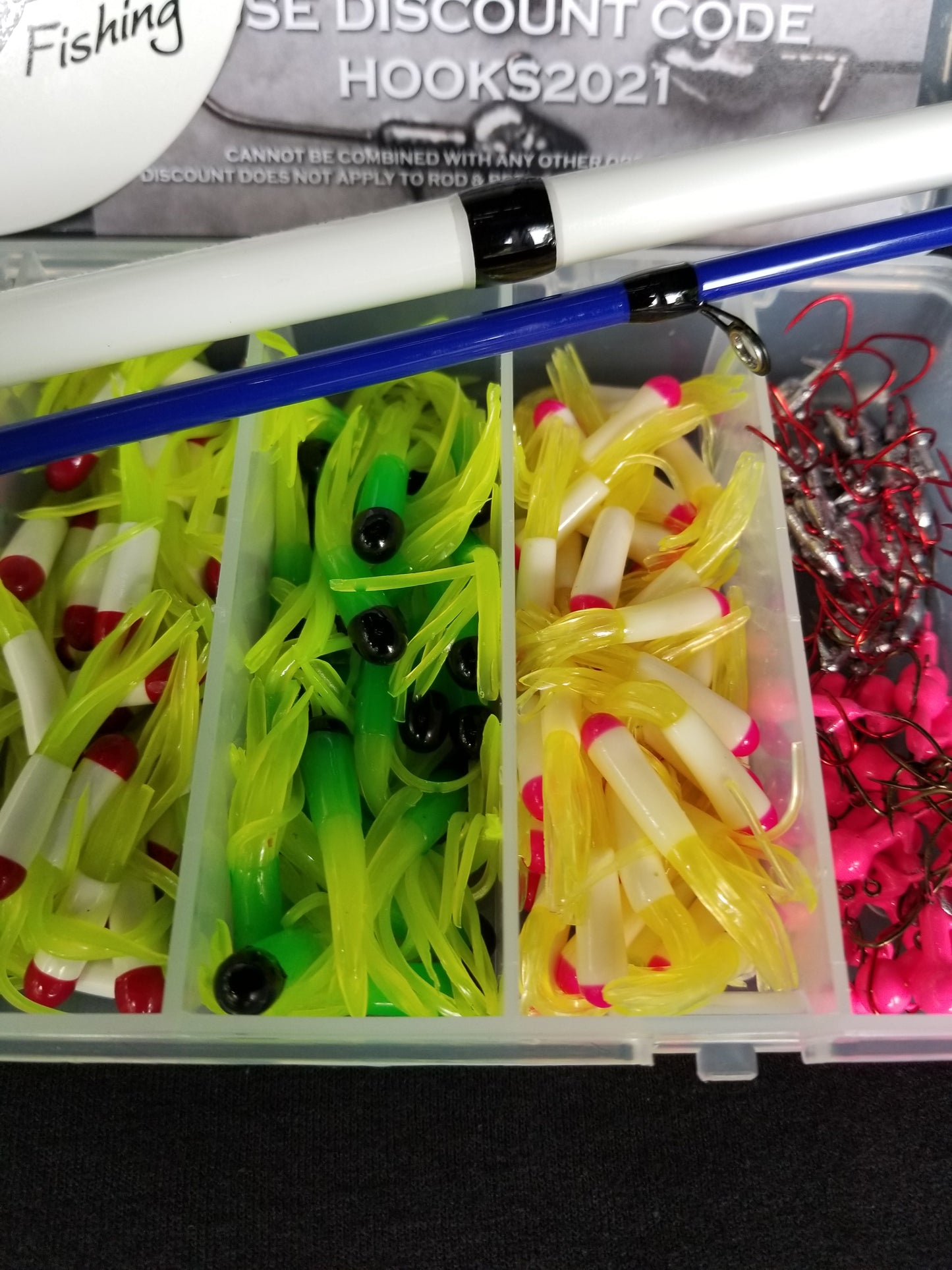 Cam's 10ft Yaannk Stick Combo Rod and Reel Tri-Color Tube Kit