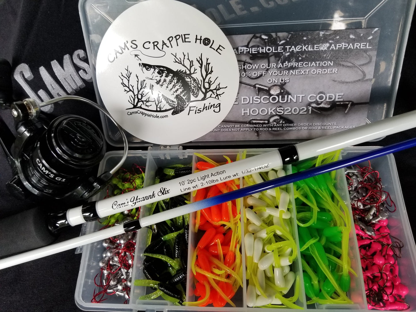 Cam's 10ft Yaannk Stick Combo Rod and Reel  1.5" Stinger Kit