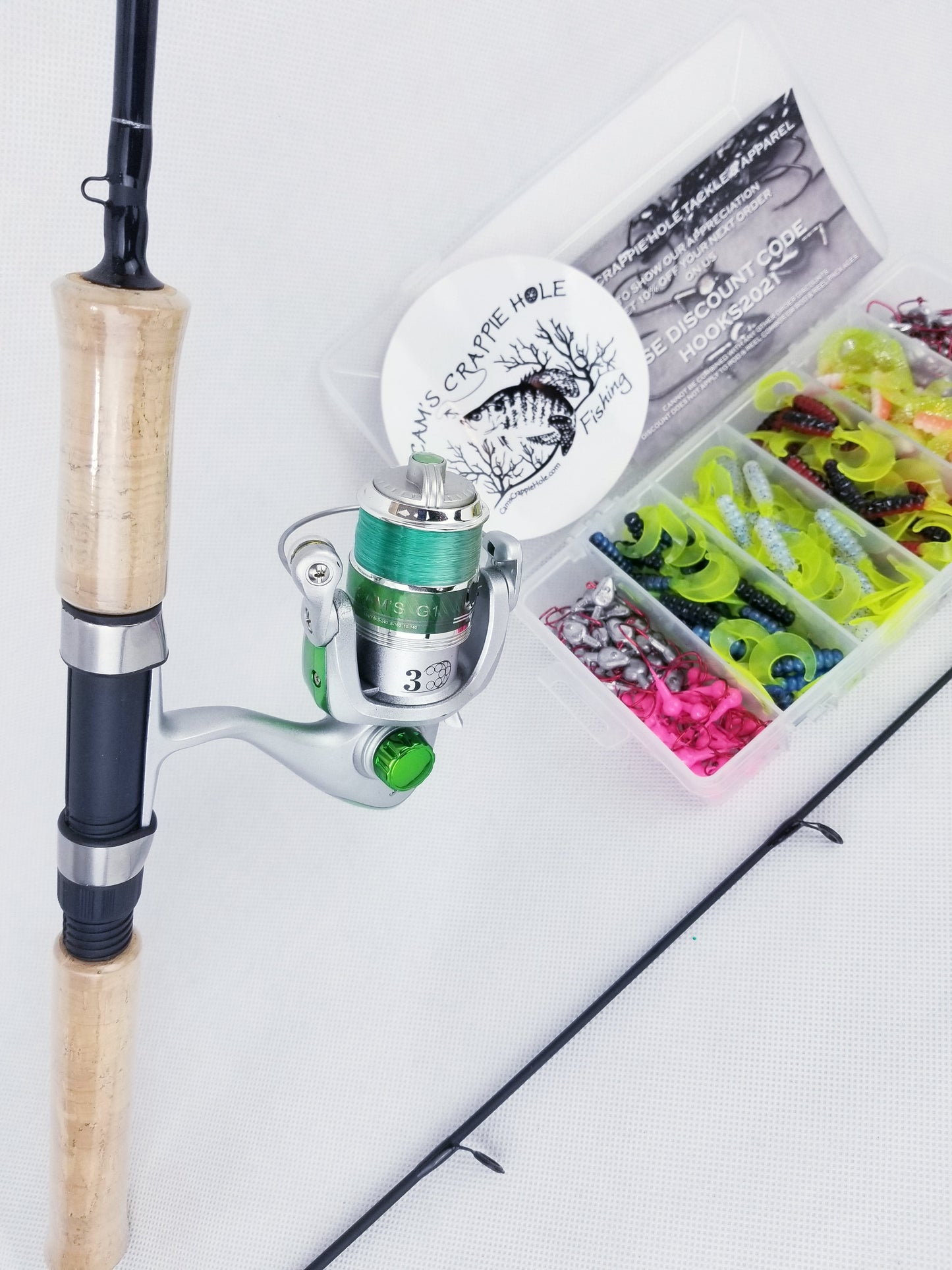 Cam's "CRAPPIE KILLER" Emerald Nasty Stik  MicroLite Rod and Reel KIT