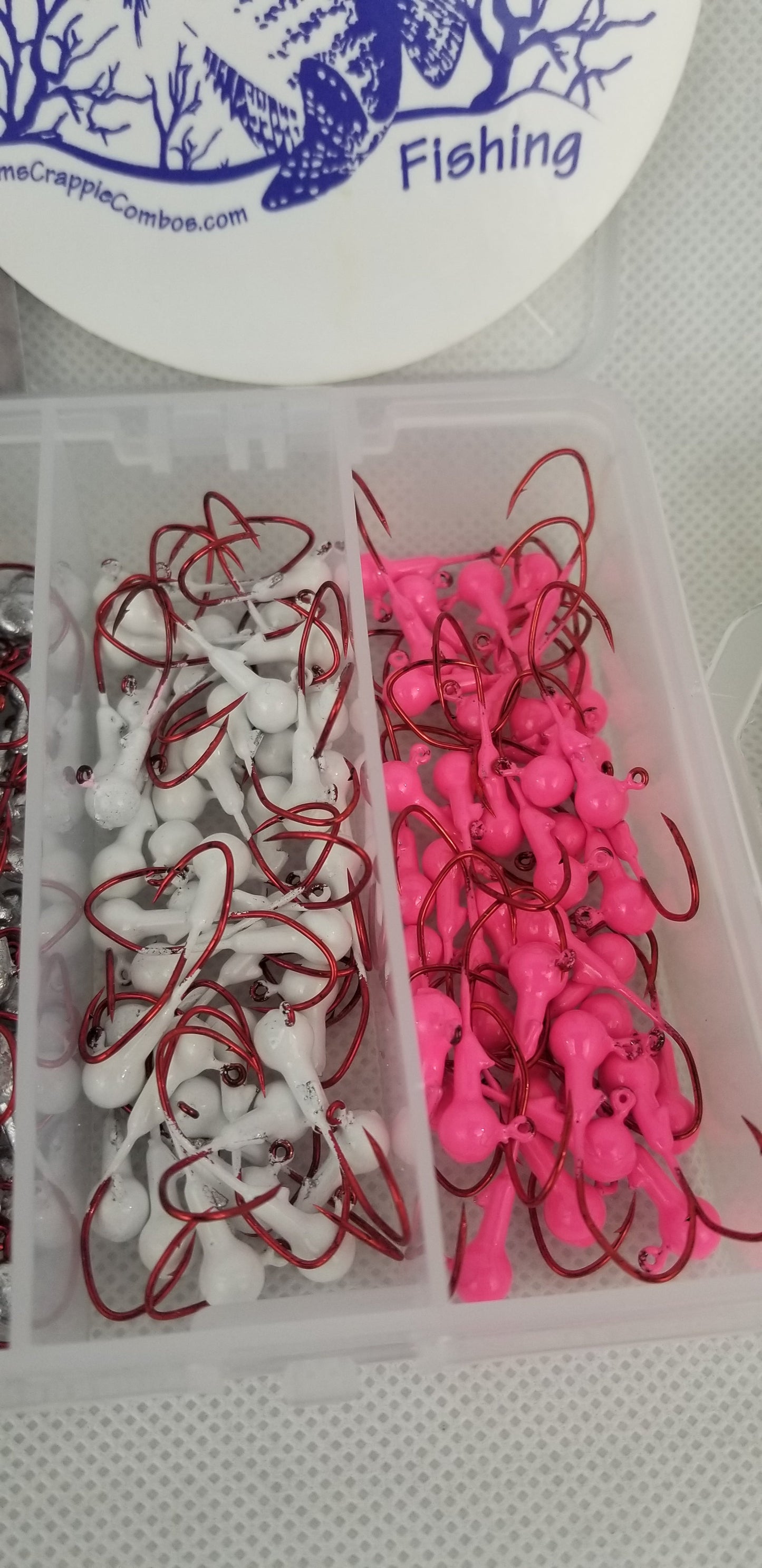 Cam's 3 in 1 Kit Combo [270pc.] Hand Painted Assortment "Nasty Bend Hooks" & All Plastic Curly Tail & Stinger Shad [Hologram Flake] Assortment Kit