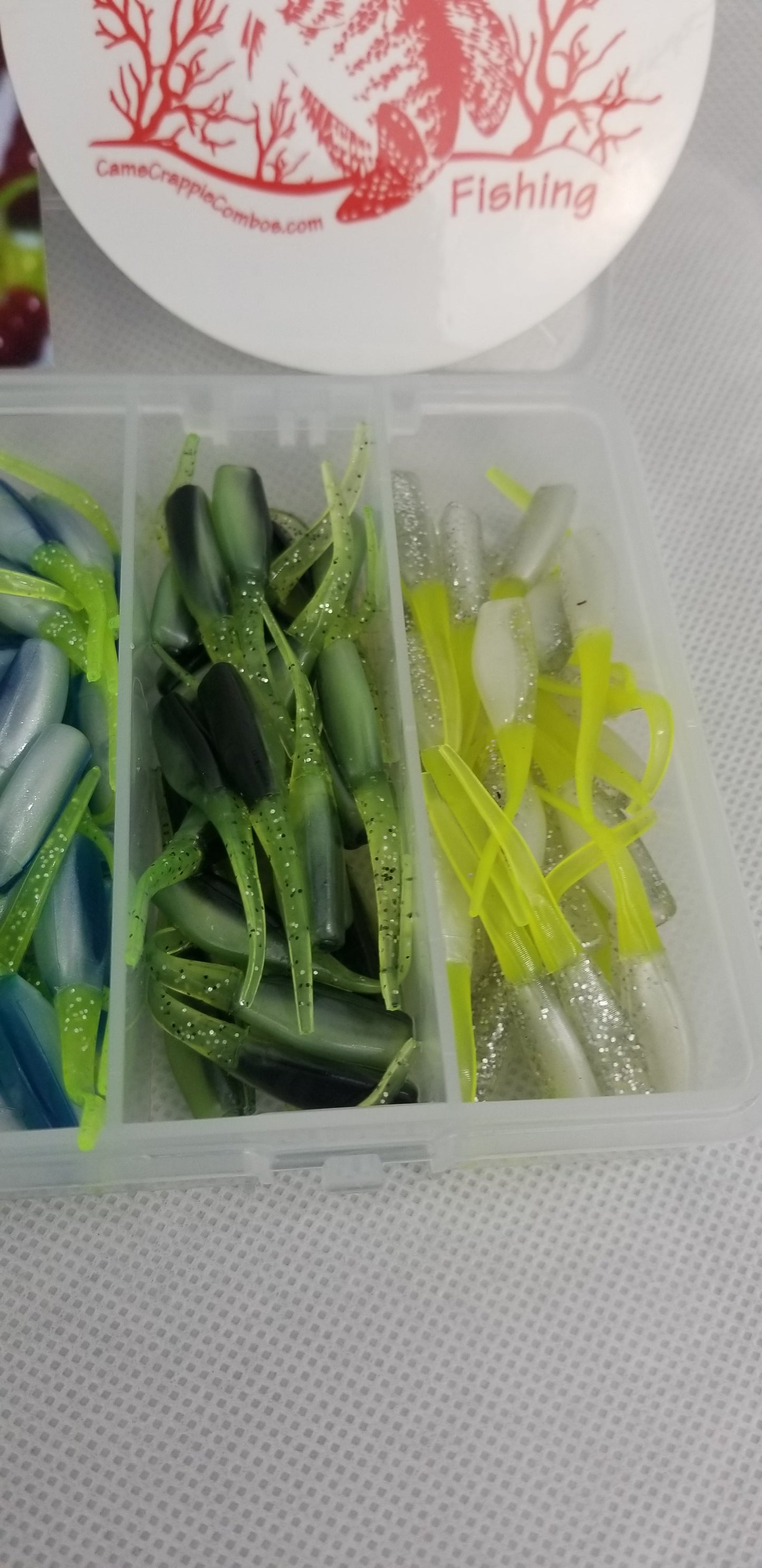 Cam's 3 in 1 Kit Combo [270pc.] Hand Painted Assortment "Nasty Bend Hooks" & All Plastic Curly Tail & Stinger Shad [Hologram Flake] Assortment Kit