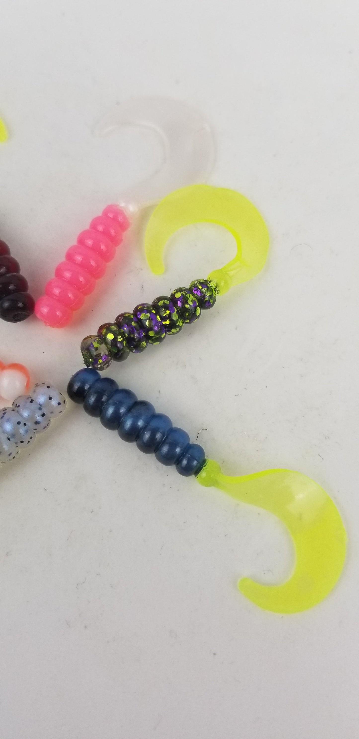 Cam's 3 in 1 Kit Combo [270pc.] Hand Painted Assortment "Nasty Bend Hooks" & All Plastic Curly Tail & Stinger Shad [Hologram Flake] Assortment Kit