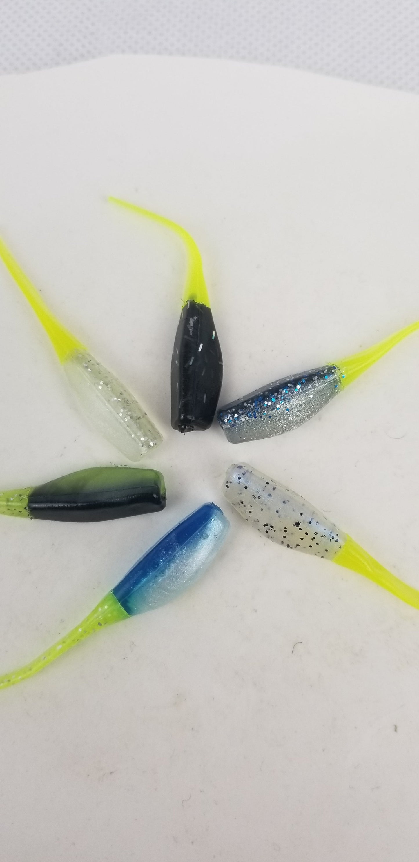 Cam's 3 in 1 Kit Combo [270pc.] Hand Painted Assortment "Nasty Bend Hooks" & All Plastic Curly Tail & Stinger Shad [Hologram Flake] Assortment Kit