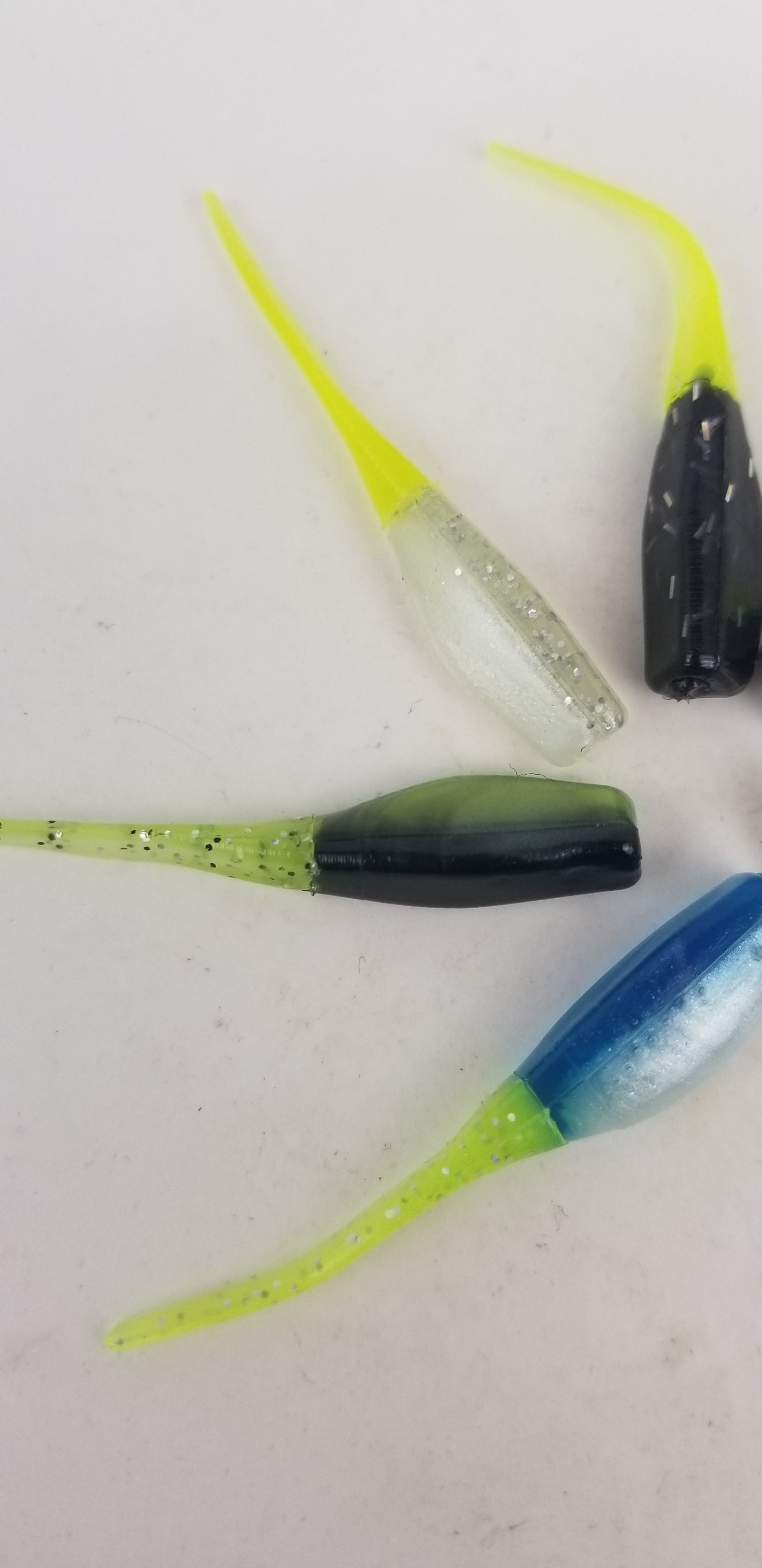 Cam's 3 in 1 Kit Combo [270pc.] Hand Painted Assortment "Nasty Bend Hooks" & All Plastic Curly Tail & Stinger Shad [Hologram Flake] Assortment Kit
