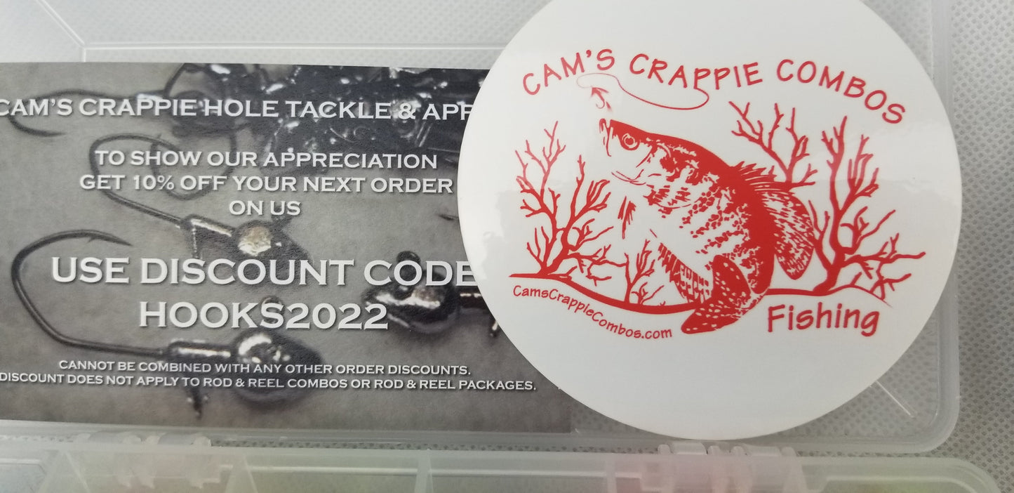 Cam's 3 in 1 Kit Combo [270pc.] Hand Painted Assortment "Nasty Bend Hooks" & All Plastic Curly Tail & Stinger Shad [Hologram Flake] Assortment Kit