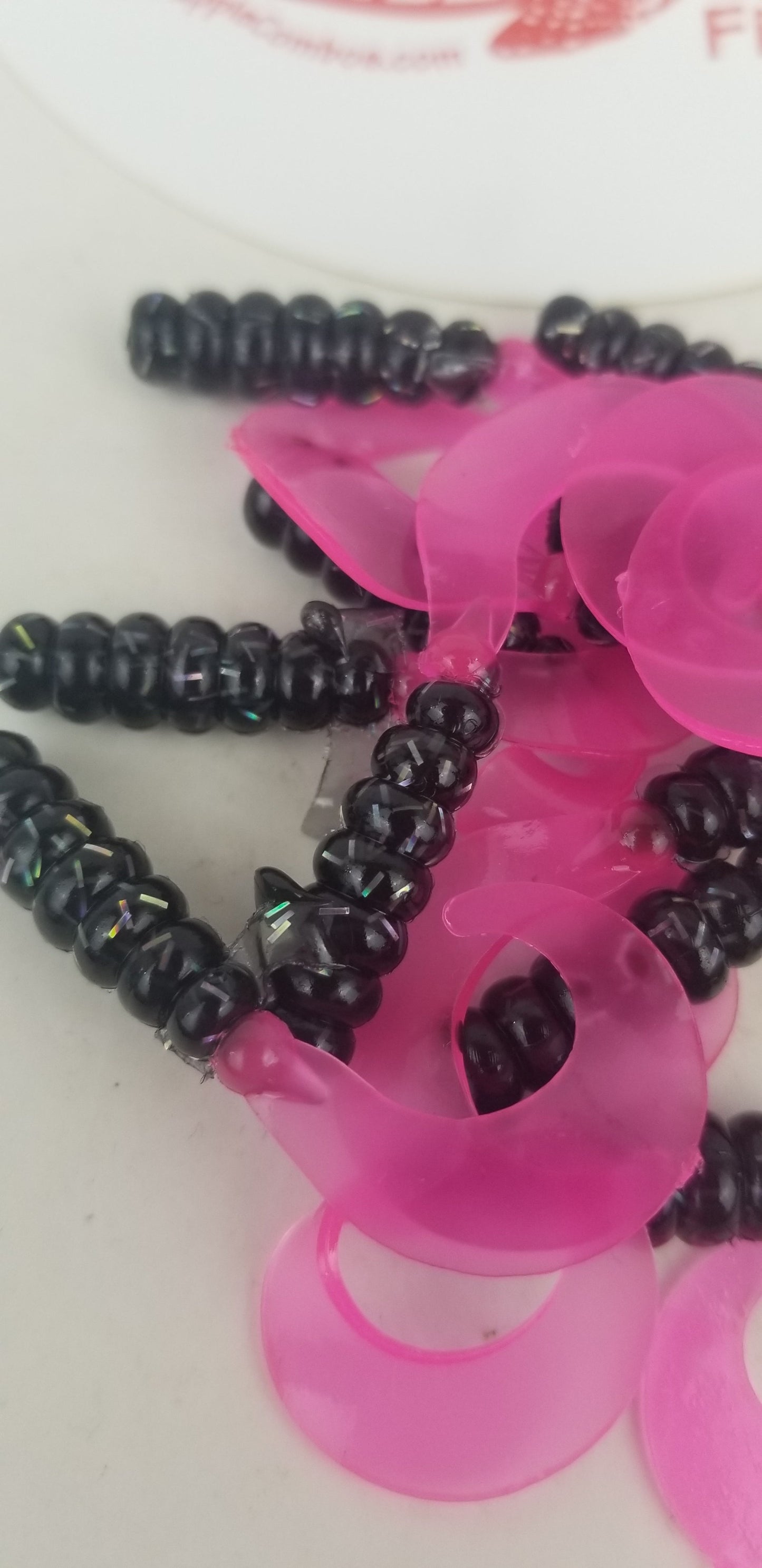 Cam's 2" BLACK BLAZE (HOLOGRAM FLAKE)  Curly Tail Grub 100pc  Crappie Soft Jigs  [A Cam's Exclusive]