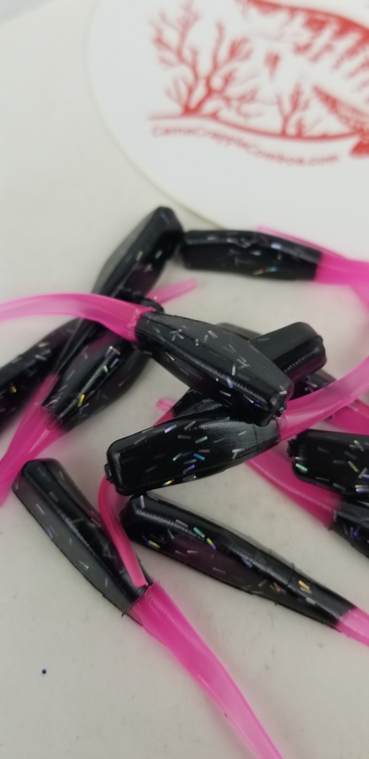 CAM'S 100pc 2" BLAZE HOLOGRAM FLAKE STINGER SHAD JIG (EXCLUSIVE)
