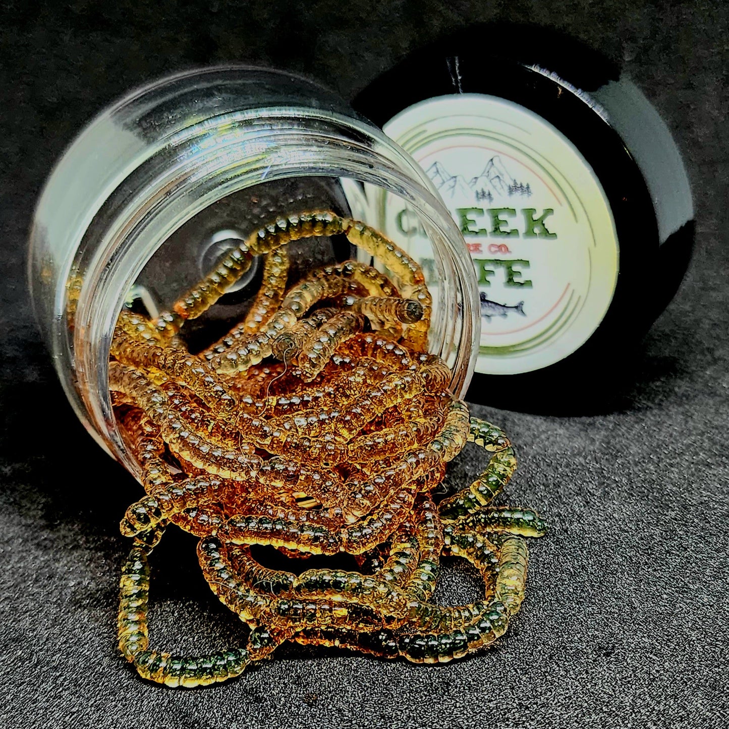 Jar of 0.5" Inch Micro Maggot Fly Larvae "The Apple Maggot"