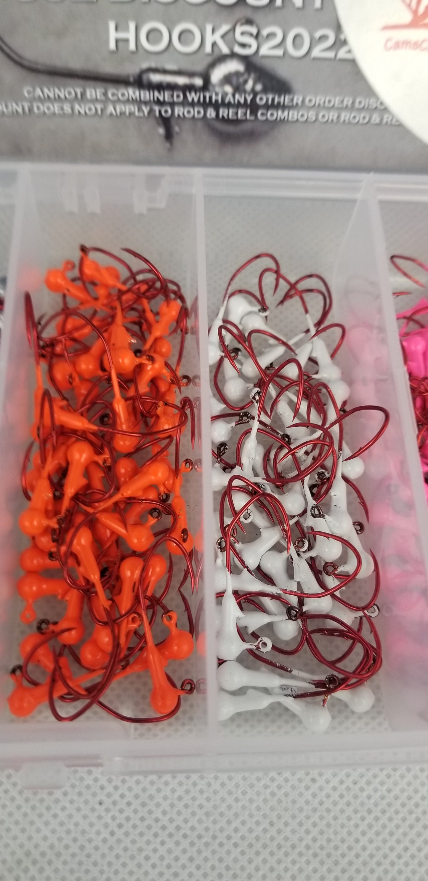 Cam's 60pc. Hand Painted Assortment 1/32 "Nasty Bend Hooks" Jighead Kit