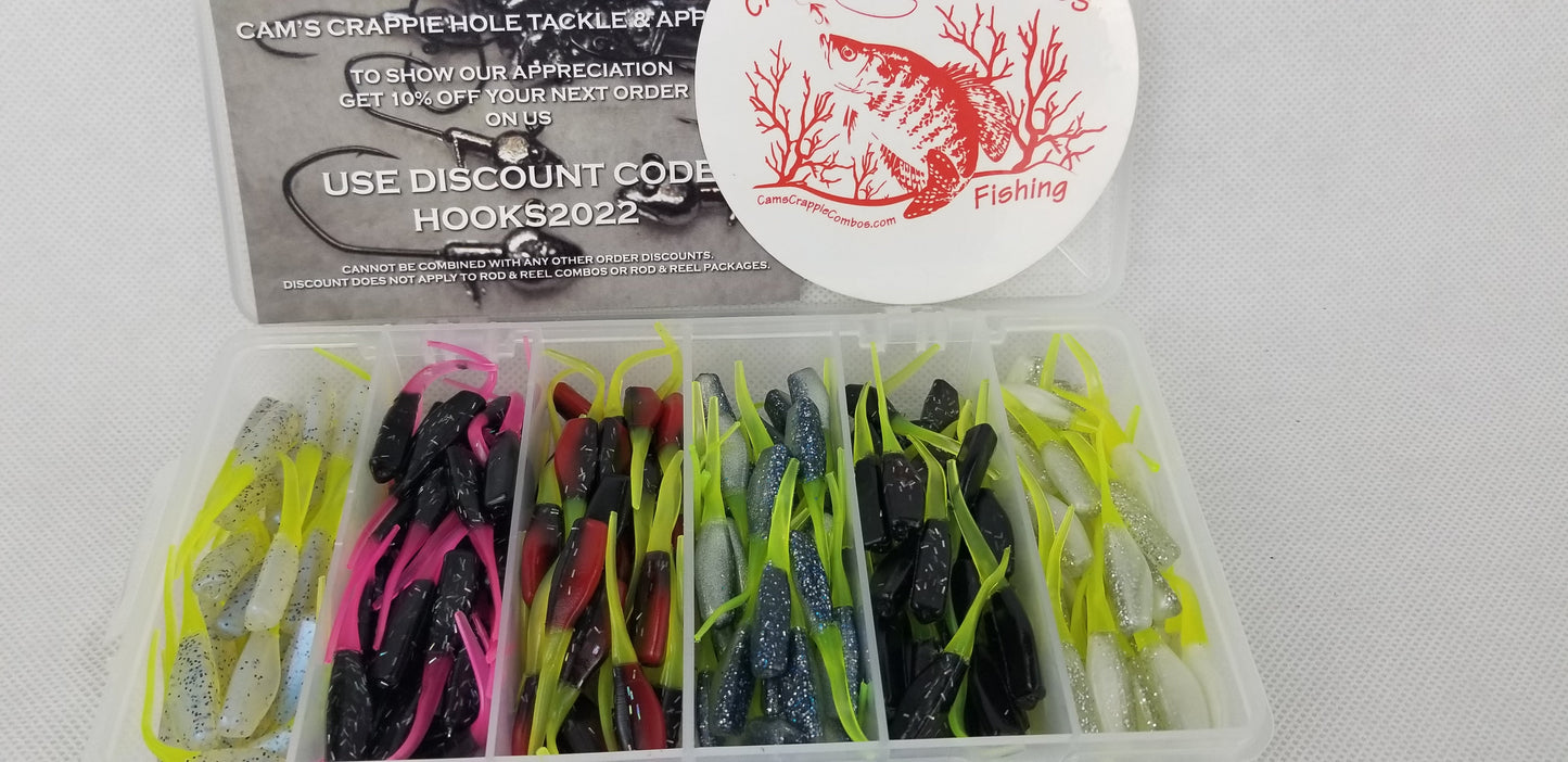 Cam's Complete All Plastic Stinger Shad [Hologram Flake] Assortment Package Kit