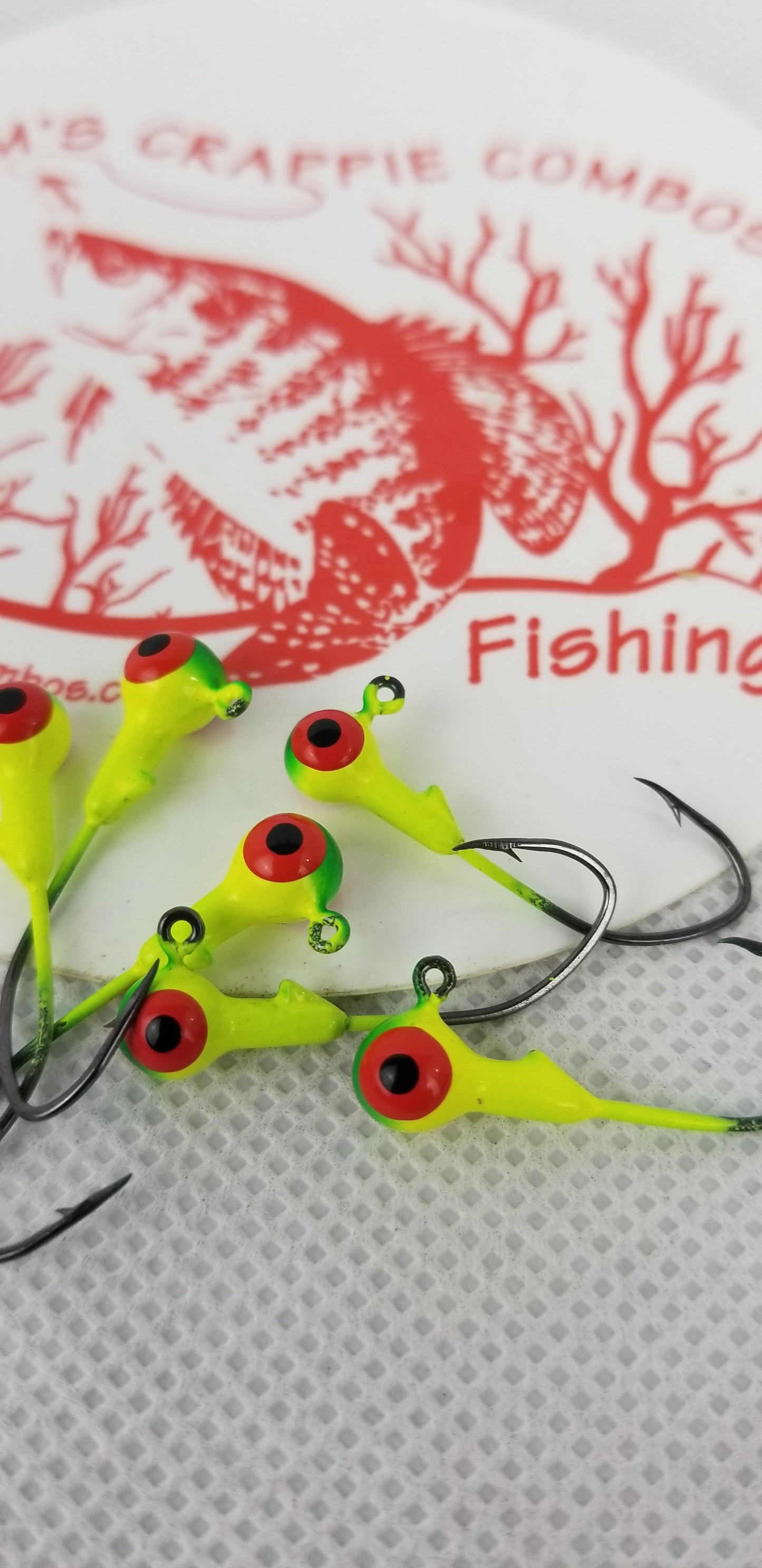 Cam's 30ct.  Honey Chartreuse (1/8 #2  Nasty Bend Hook) Life Like Double Paint Jig Head