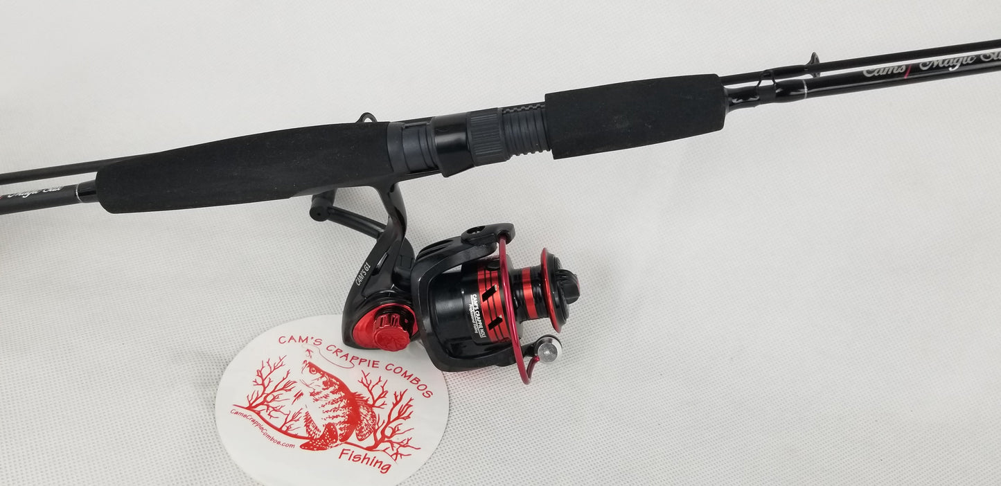 Cam's 6'0  (8+1) BB Black & Red "War Horse" Magic Stik Rod & Reel Combo