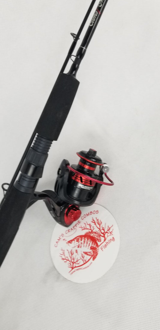 Cam's 6'0  (8+1) BB Black & Red "War Horse" Magic Stik Rod & Reel Combo